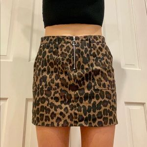 Leopard print skirt